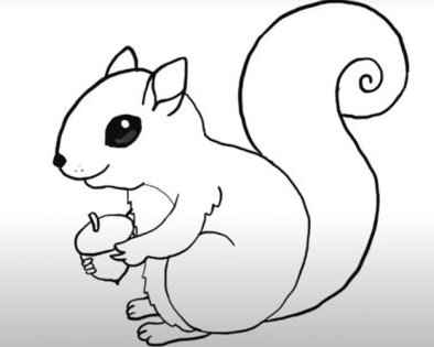 Как нарисовать милую белку карандашами, фломастерами и не только